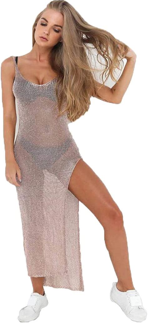 Women Sexy V Neck Lingerie Robe See Through Nightwear Long Lace Dress Amazon Ca Clothing