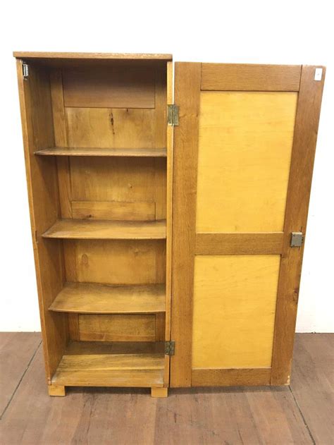Lot Vintage Custom Transitional Style Oak Storage Cabinet