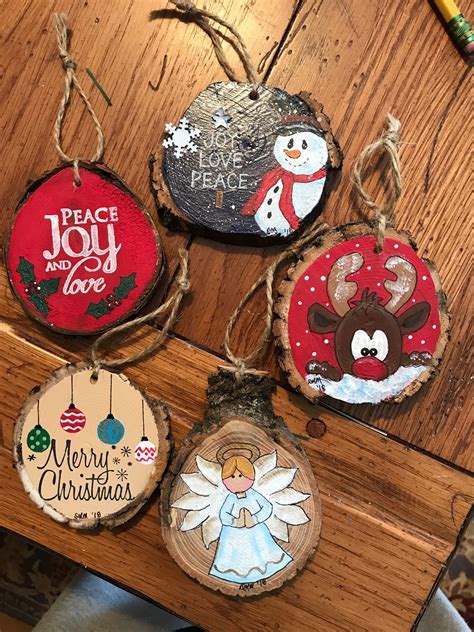 Painted Wooden Christmas Ornament Home Décor Home And Living