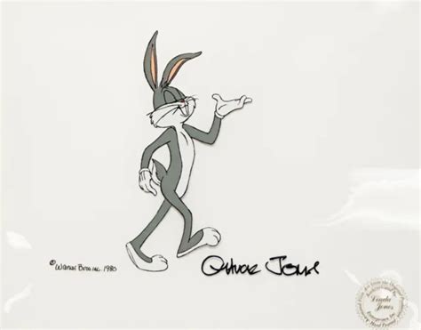 Looney Toons Bugs Bunny Hand Painted Production Animation Cel Chuck