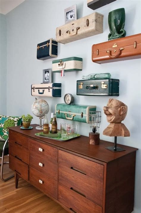 Vintage Suitcase Shelves Upcycle That