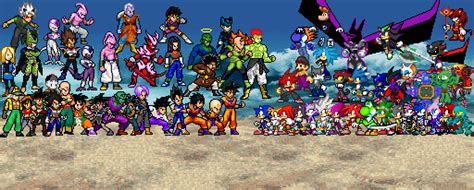 The franchise takes place in a fictional universe. DBZ VS Sonic Universe fighters by firenamedBob on DeviantArt