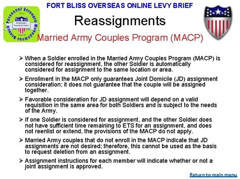 4187 Married Army Couples Program Example