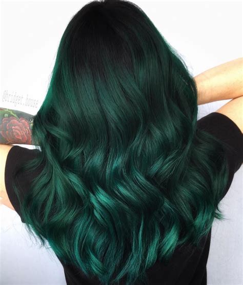 Silky Juniper Waves Green Hair Dye Dark Green Hair Green Hair Colors