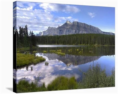 Mount Rundle And Boreal Forest Reflected In Johnson Lake Banff