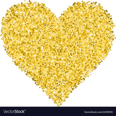 Glitter Golden Heart Royalty Free Vector Image