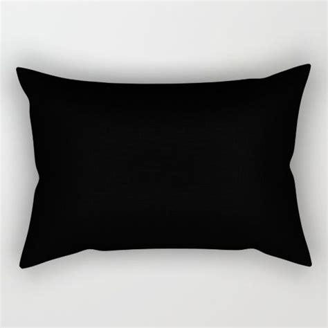 Solid Black Rectangular Pillow Rectangular Pillow Oversized Throw