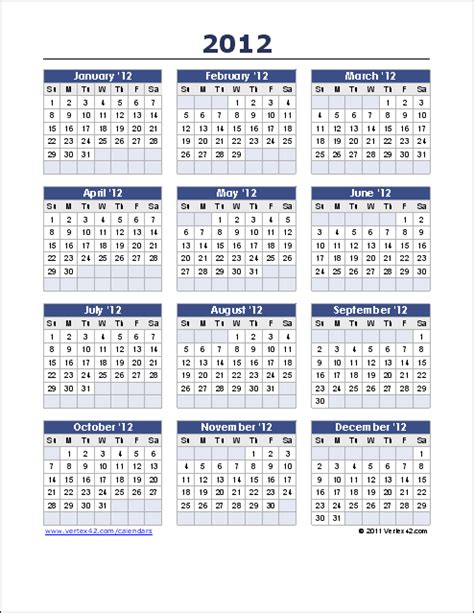 Vertex42 Calendario 2018 Free Printable Calendar Printable Monthly