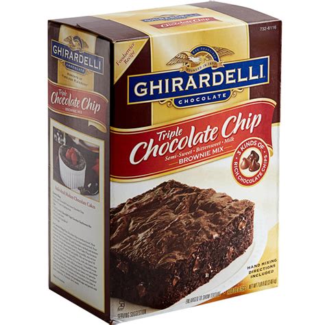Ghirardelli 75 Lb Triple Chocolate Chip Brownie Mix 4case