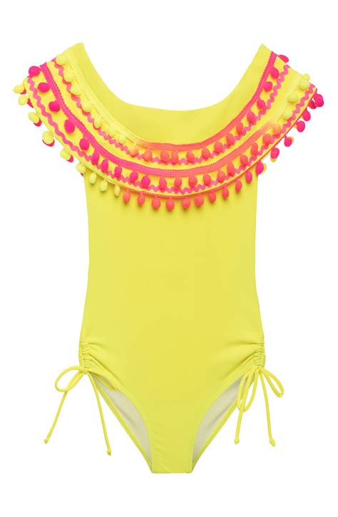 Neon Pompom Swimsuit Nordstrom Neon Swimsuit Swimsuits Chic Swimsuit