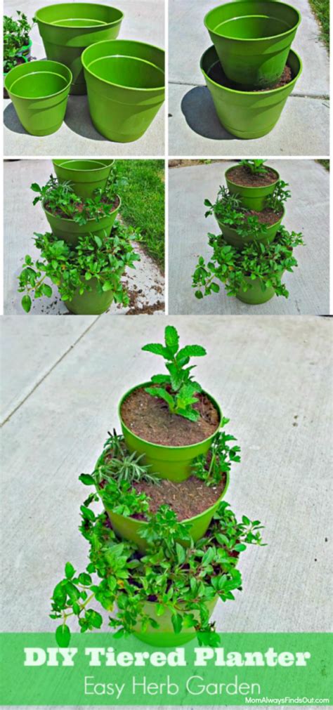 Diy How To Make A Tiered Planter For Flowers And Herb Gardens
