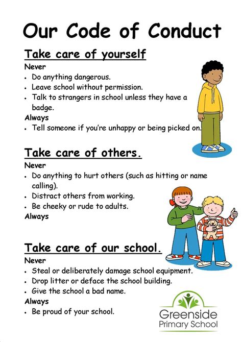 Greenside Primary School Our Code Of Conduct