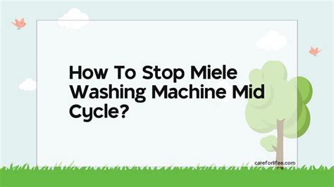 How To Stop Miele Washing Machine Mid Cycle 2024