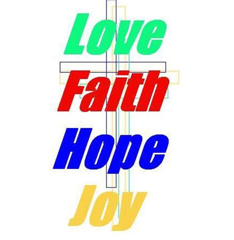 Love Faith Hope Joy Cross Pin And Ink Hope Joy Faith Hope