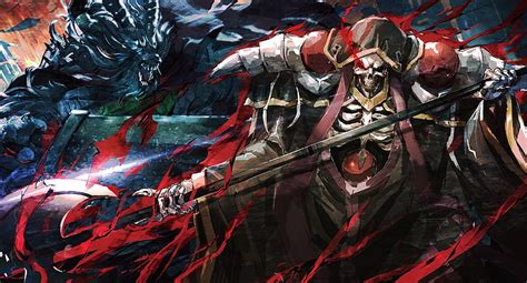 Hd Wallpaper Overlord Anime Ainz Ooal Gown Fantasy Art Skull