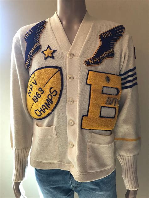Vintage Lettermans Sweater Class Of 1964 Size 42 Etsy