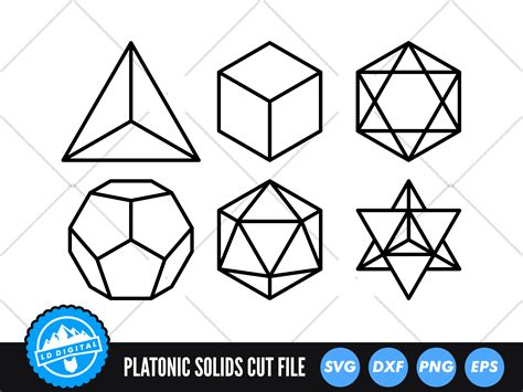 Platonic Solids Svg Sacred Geometry Grafika Przez Lddigital