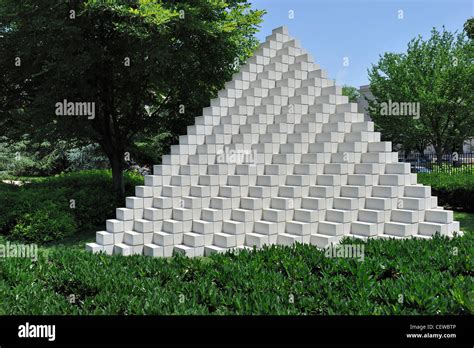 Four Sided Pyramid By Sol Lewitt In The Smithsonian Sculpture Garden On