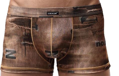 Cockcon Imitate Jeans Underwear Mens Boxers 808 Khaki Xxl Uk Clothing
