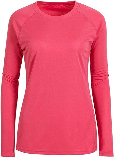 Womens Upf 50 Sun Protection Long Sleeve Performance Active Top
