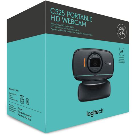 Logitech Hd Webcam Portable Hd 720p Video Calling With Autofocus Black C525
