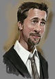 Brad Pitt caricature by claireGary on DeviantArt