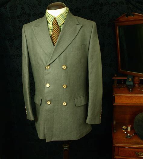 Mens Thomas Farthing Vintage 1920s Style Wool Linen Jacket Blazer 44 Large