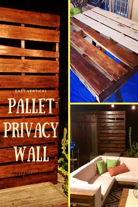 Vertical Pallet Privacy Wall For Our Garden Privacy