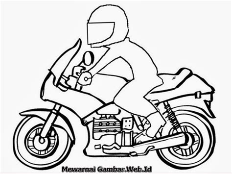 Mewarnai Gambar Sepeda Motor | Mewarnai Gambar