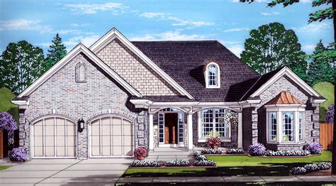 Charming One Story Brick Home Plan St Architectural Designs