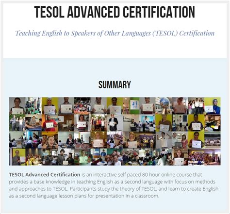 Tesol Advanced Certification Catalog American Tesol Institutes