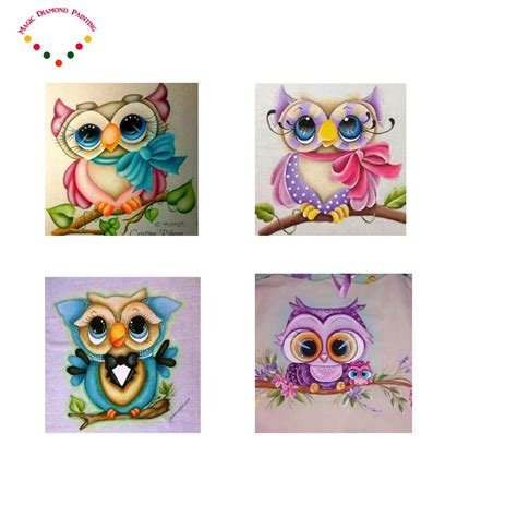 Diamond Embroidery Animals Cartoon Owl 3d Diamond Painting Cross Stitch