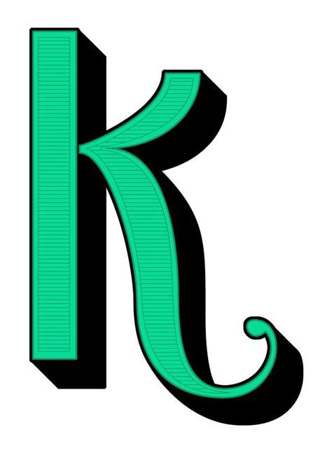 Letter K In Different Fonts 3d Block Numbers Font