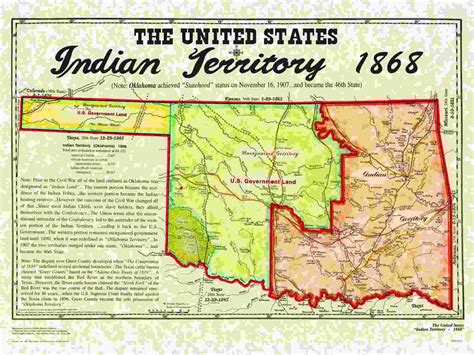Home Décor Globes And Maps 1887 Indian Territory Map Home And Living Pe