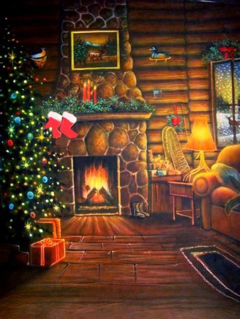 Log Cabin Christmas Wallpaper Wallpapersafari