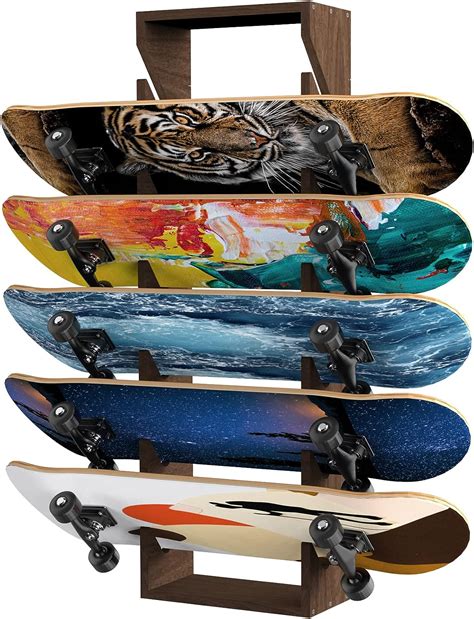 Gtouse Skateboard Racks Floor Stand Skateboard Longboard