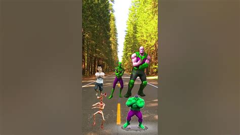 Spiderman Thanos Hulk And Siren Head Dance On The Way Shorts Youtube