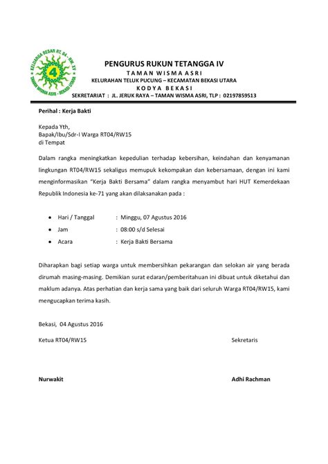 Membuat Surat Undangan Kerja Bakti Delinewstv