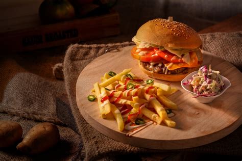 무료 이미지 불량 식품 패스트 푸드 치즈 버거 감자 튀김 채식 햄버거 성분 튀긴 음식 슬라이더 혈액 요소 질소