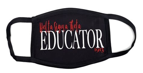 Delta Sigma Theta Sorority Face Mask 1913 Teacher Educator Etsy