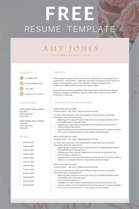 Attractive Resume Template Free Download Word And Pages Resume