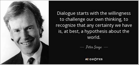 It is the quotation marks that differentiate the quote from other sentences in your essay. Peter Senge quote: Dialogue starts with the willingness to challenge our own thinking...