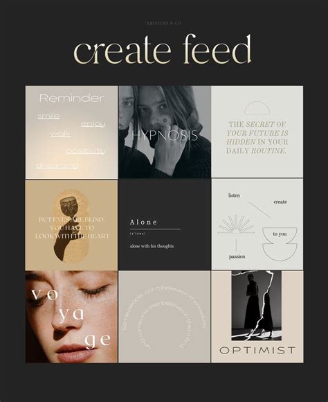 62 Aesthetic Quotes Magic Type Instagram Template Design Instagram Feed Layout Instagram