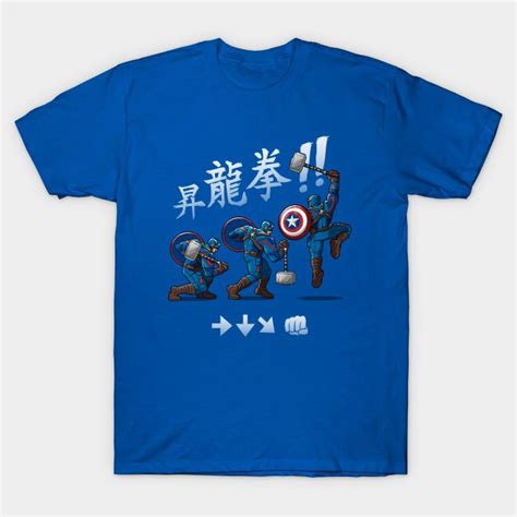 Captain Shoryuken Captain America T Shirt The Shirt List Comic
