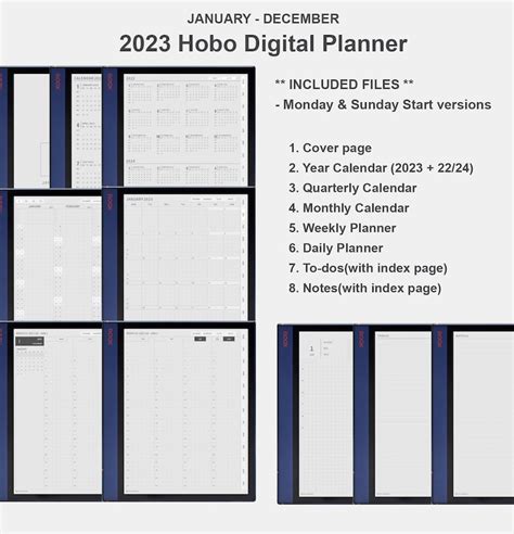 Boox Note Air Templates 2023 Digital Planner Weekly Daily Etsy