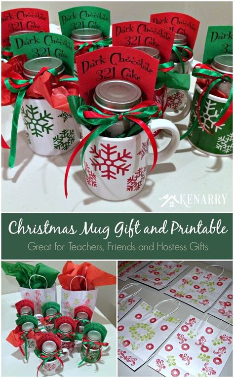 Gifts for friends on christmas. Christmas Mug Teacher Gift with Free Printable | Teacher ...