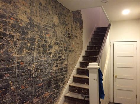 It is a typical red bricks wall which can be found everywhere in england. Removing Tar From Interior Exposed Brick Wall - Concrete ...