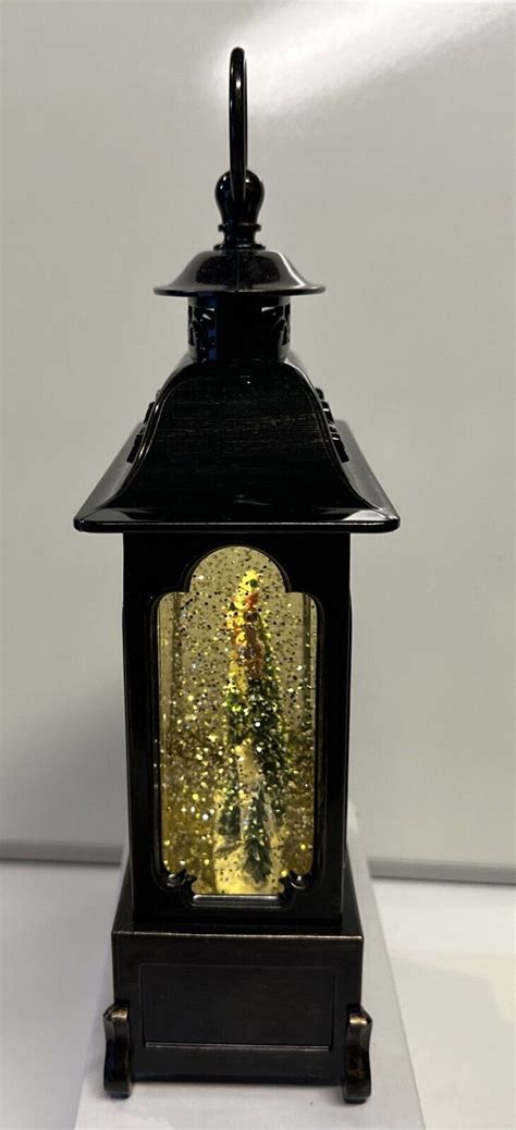 Valerie Parr Hill 12 Illuminated Glitter Lantern With Santa Reindeer