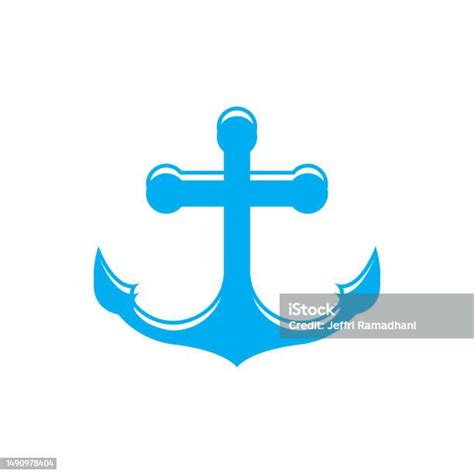 Jangkar Logo Ikon Kapal Kapal Vektor Desain Angkatan Laut Laut