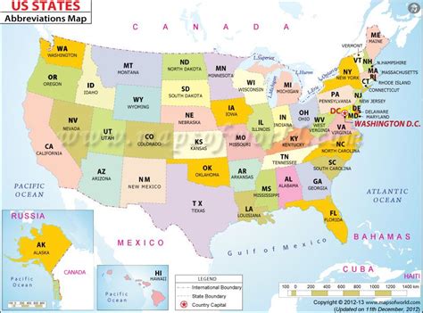 Us States Map List Of Usa States With Abbreviations Us State Map